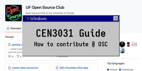 Contribution guide and a list of open issues for CEN3031 University of Florida students