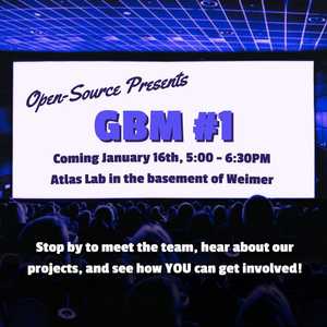 January 16th, 5:00-6:00pm, Atlas Lab (Weimar Basement)